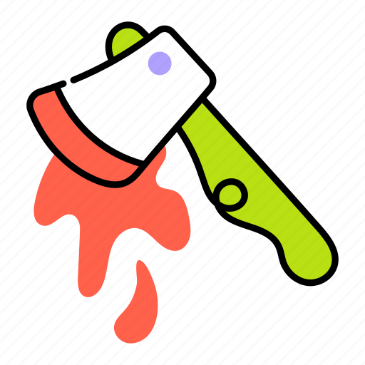 Bloody axe, axe, wood cutter, sharp axe, axe weapon icon - Download on Iconfinder
