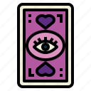 card, magical, eye, heart
