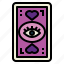 card, magical, eye, heart 