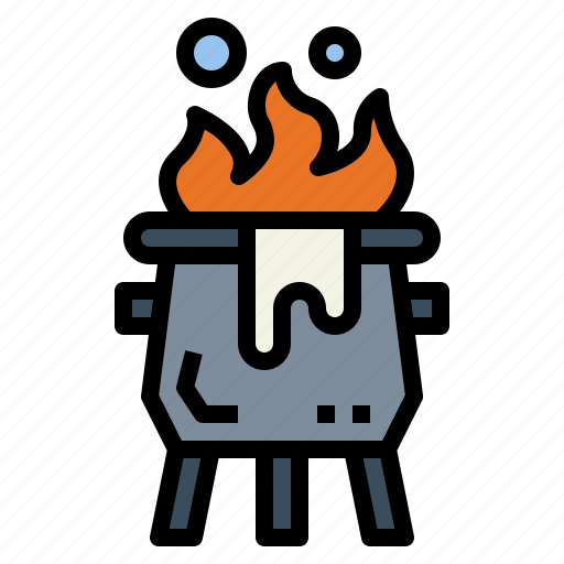Cauldron, pot, fire, magic icon - Download on Iconfinder