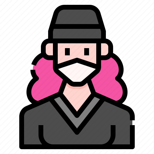 Avatar, beanie, mask, people, user, woman icon - Download on Iconfinder