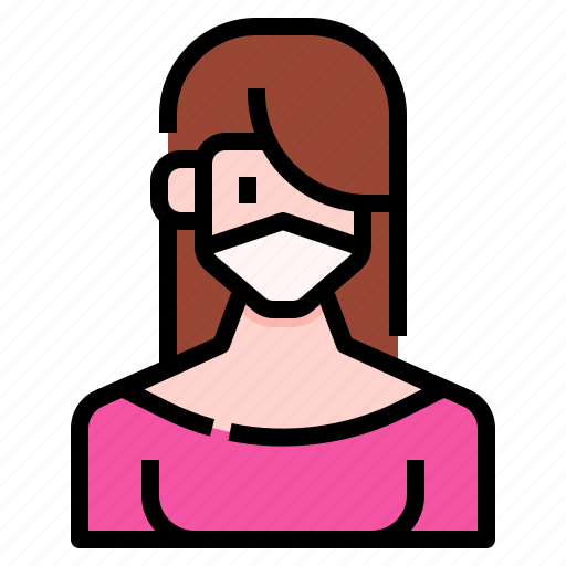 Avatar, hair, long, mask, people, user, woman icon - Download on Iconfinder