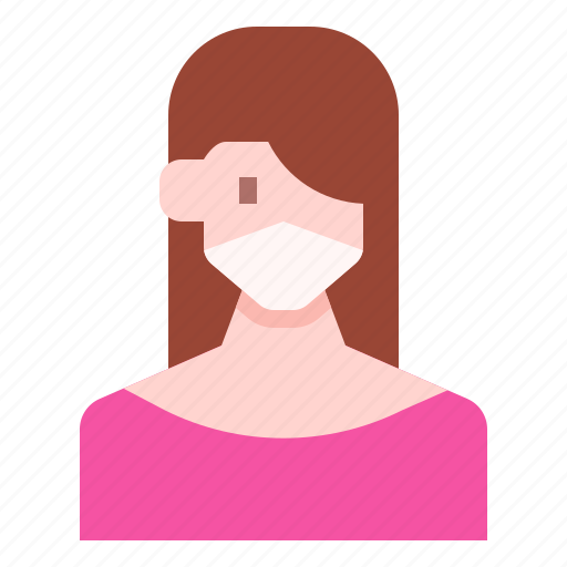 Avatar, hair, long, mask, people, user, woman icon - Download on Iconfinder