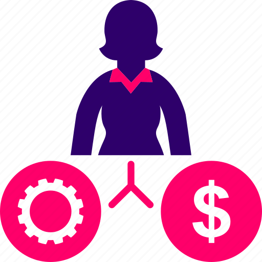 Business, gear, job, money, woman icon - Download on Iconfinder