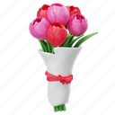 tulip, bouquet, flower, tulip bud, blossom, present, gift, romance, valentines 