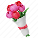 tulip, bouquet, rose, flower, valentine, romance, present, gift, romantic 