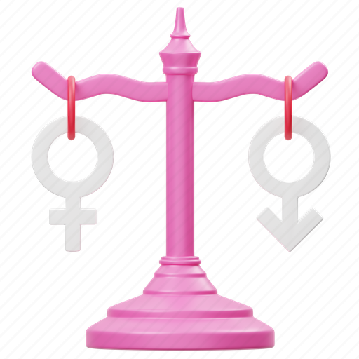 Balance, gender, justice, sign, sex, scale, equality day 3D illustration - Download on Iconfinder