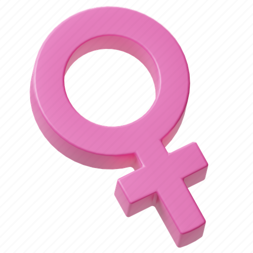 Female, sign, gender, equality, sex, womans day, woman 3D illustration - Download on Iconfinder