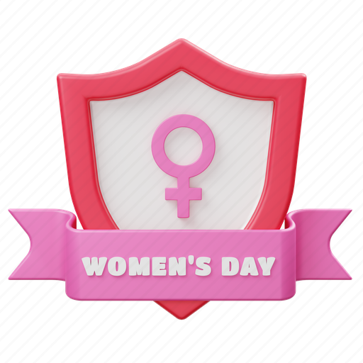 Women, female, woman, gender, shield, sex, equality 3D illustration - Download on Iconfinder