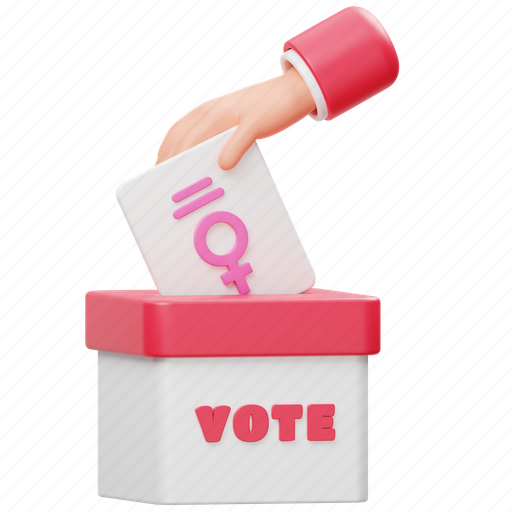 Women, vote, suffrage, campaign, politics, hand, gender 3D illustration - Download on Iconfinder