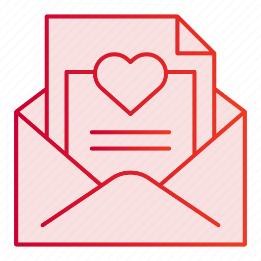 Envelope, heart, letter, mail, message, paper, communication icon - Download on Iconfinder