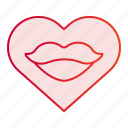 heart, kiss, shape, love, mouth, print, lipstick, mark, valentine