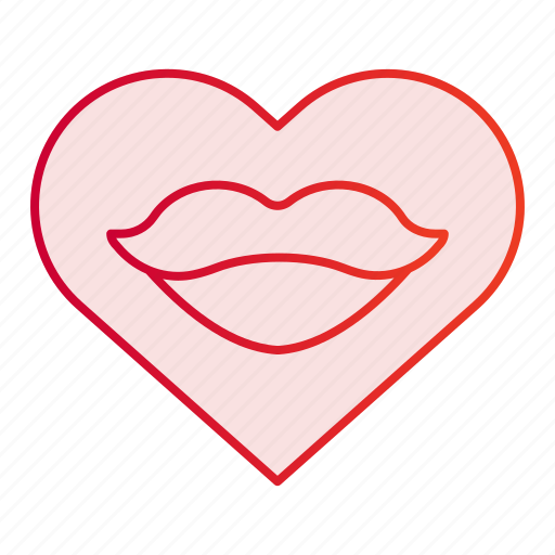 Heart, kiss, shape, love, mouth, print, lipstick icon - Download on Iconfinder