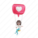 love, air, balloon 