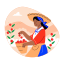 coffee, picker, harvest, agriculturist, woman, character 