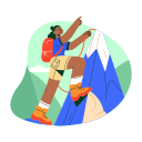 mountain, climber, mountaineering, hiking, backpack, adventure 