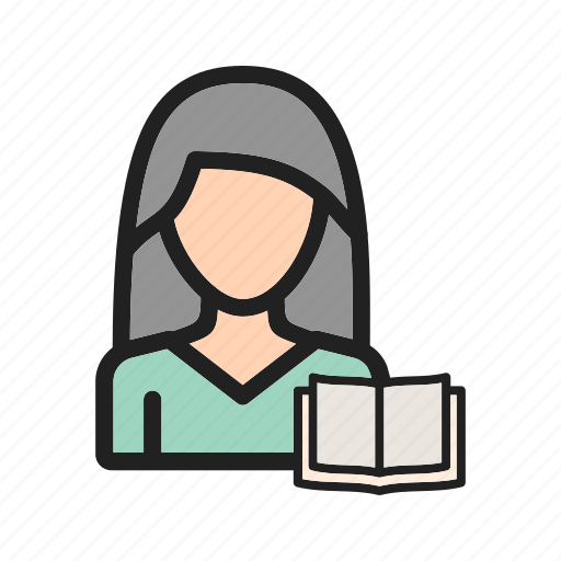 Book, lifestyle, newspaper, reading, sitting, student, woman icon - Download on Iconfinder