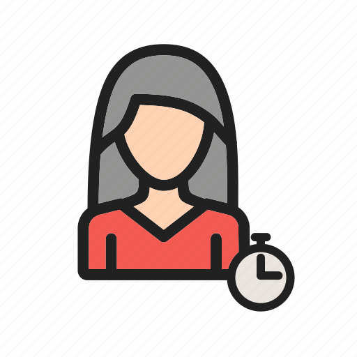 Business, management, office, professional, time, woman, work icon - Download on Iconfinder