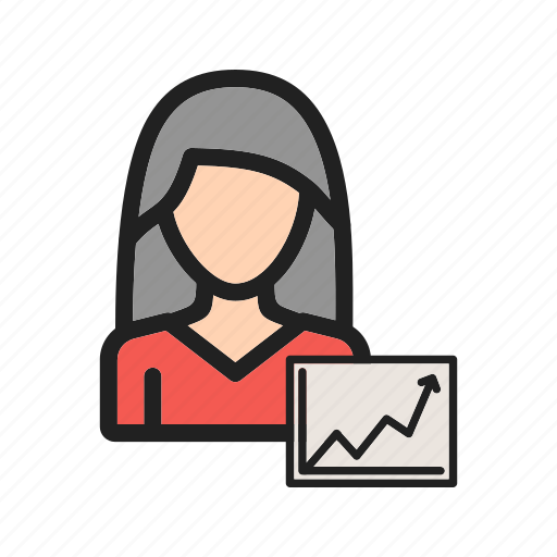 Bar, business, data, graph, growth, marketing, women icon - Download on Iconfinder