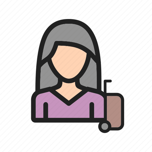 Bag, business, suitcase, tourist, travel, traveling, woman icon - Download on Iconfinder