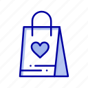 bag, gift, love, shopping