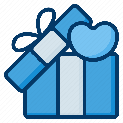 Gift, present, box, heart, love, giftbox, party icon - Download on Iconfinder