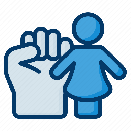 Girl, power, woman, gender, signaling, female, womens day icon - Download on Iconfinder
