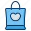 shopping, bag, love, gift, present, buy, heart 
