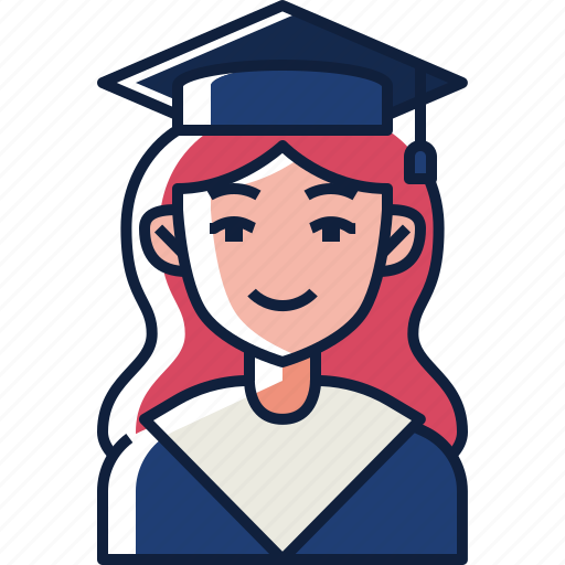 Education, higher education, academic, study, student, woman, female icon - Download on Iconfinder