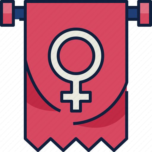 Banner, female, female symbol, flag, woman, womens day, girl icon - Download on Iconfinder