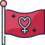 flag, celebration, banner, womens day, women, female sign, woman 