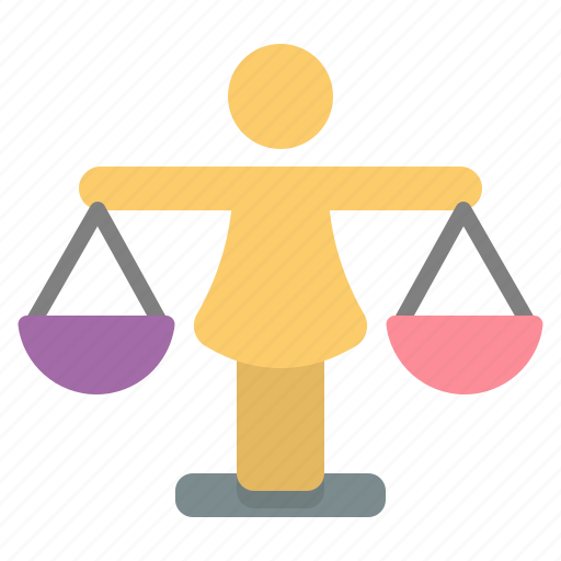 Balance, gender, equality, miscellaneous, humanpictos, scale, law icon - Download on Iconfinder