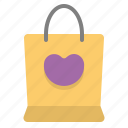 shopping, bag, love, gift, present, buy, heart