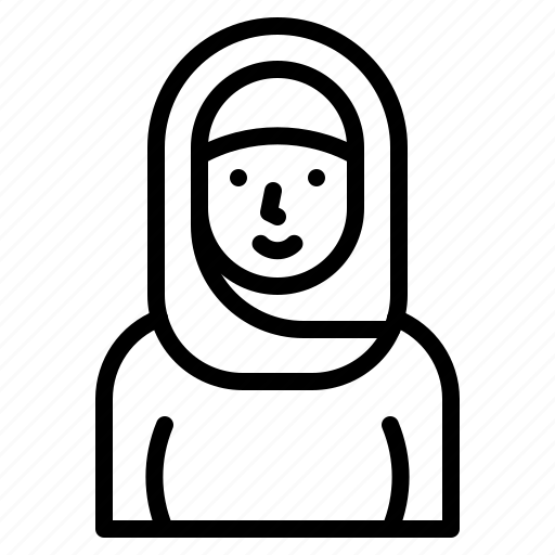 Woman, muslim, female, avatar, profile icon - Download on Iconfinder