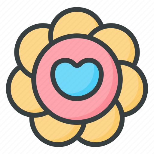 Flower, garden, plant, bloom, nature, plants, heart icon - Download on Iconfinder