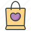 shopping, bag, love, gift, present, buy, heart 