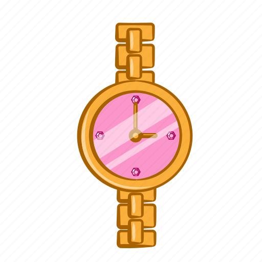 Accessories, clock, fashion, time, watch, golden, lady icon - Download on Iconfinder