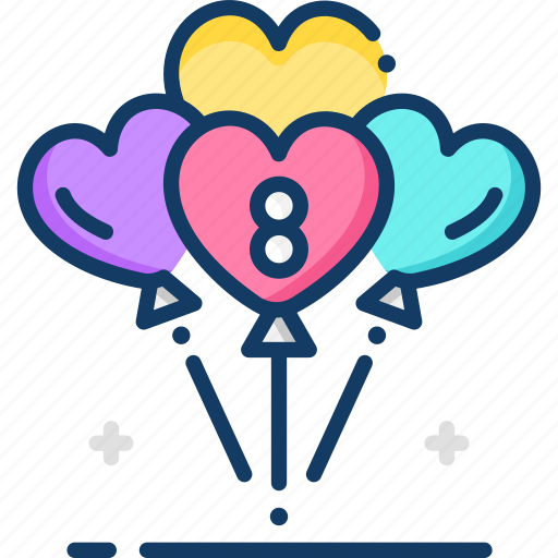 Balloons, female, gender, women, womens day icon - Download on Iconfinder