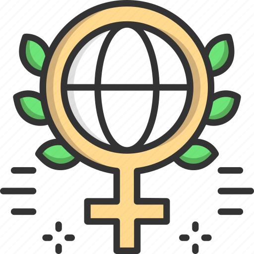 Femenine, feminism, globe, venus, womens day icon - Download on Iconfinder