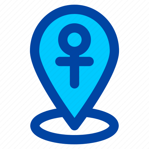 Location, map, pin, female, women, womens day, feminism icon - Download on Iconfinder