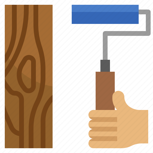 Paint, roller, painting, art, wooden, wood icon - Download on Iconfinder
