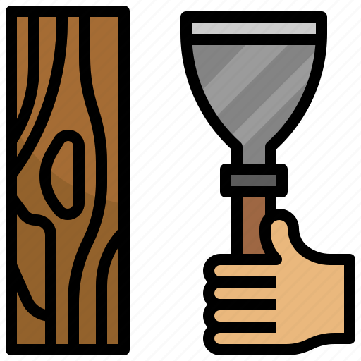 Trowel, improvement, construction, wood, wooden icon - Download on Iconfinder
