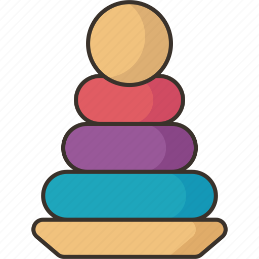 Stacker, toy, educational, colorful, play icon - Download on Iconfinder