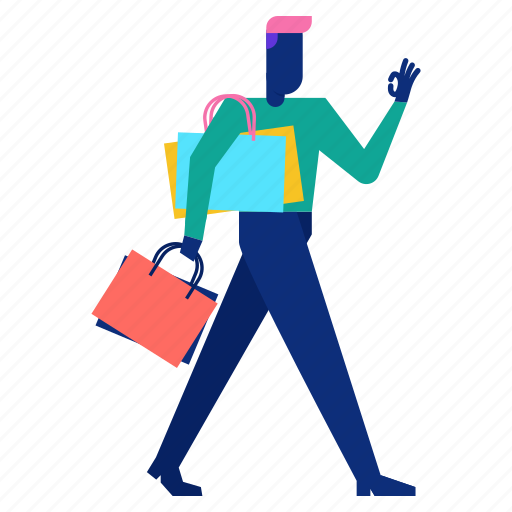 Customer, feedback, man, ok, reccommend, shopping, walk icon - Download on Iconfinder