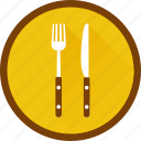 eat, eating, fork, kitchen, knife, plate 
