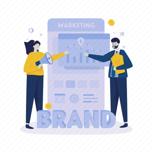Branding, marketing, report, financial, profit, business, analysis illustration - Download on Iconfinder