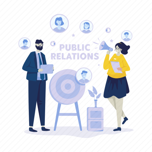 Public relations, share, customer, communication, advertising, publicity, information illustration - Download on Iconfinder