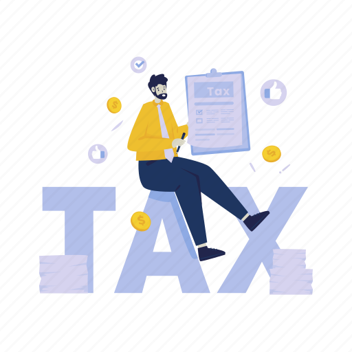 Tax, financial, report, business, corporate, budget, law illustration - Download on Iconfinder