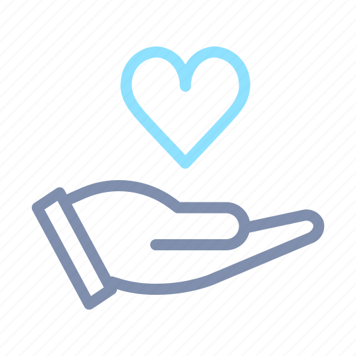 Caring, hand, heart, love icon - Download on Iconfinder
