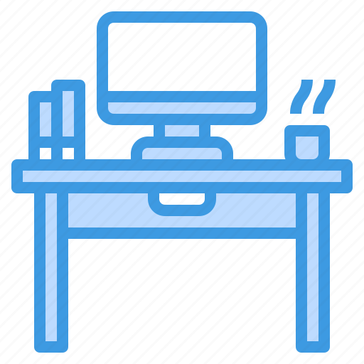 Computer, desk, home, office, studio, work, work from home icon - Download on Iconfinder